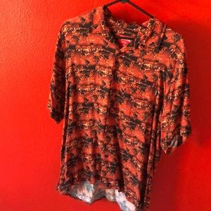 Supreme world famous rayon button up shirt